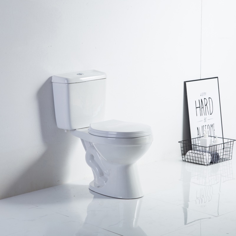 YS22235	2-piece ceramic toilet, close coupled S-trap siphonic toilet;