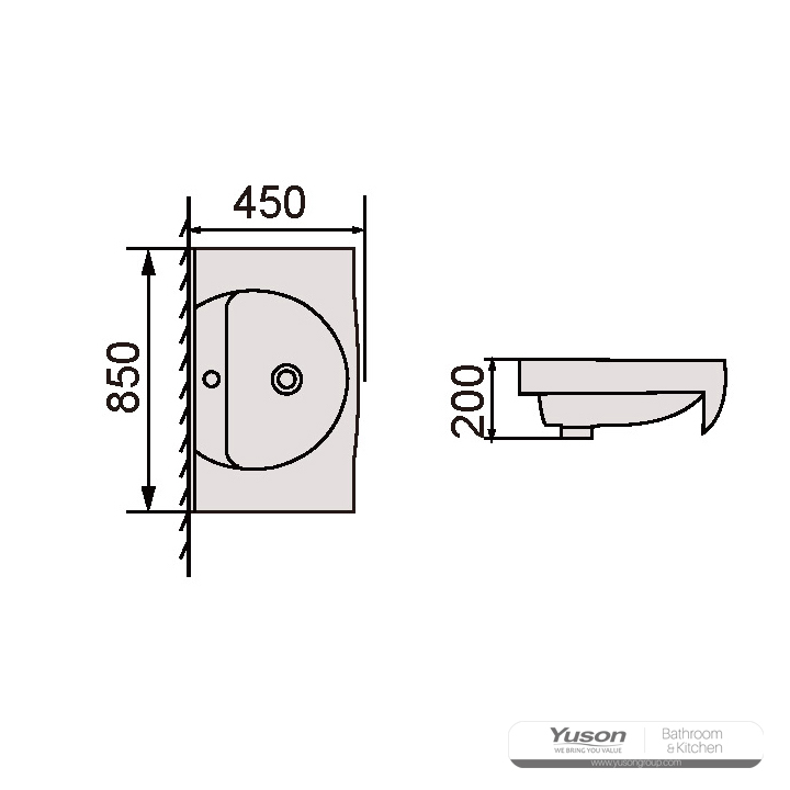 YS27201-85	Ceramic cabinet basin, vanity basin, lavatory sink;
