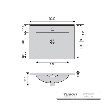 YS27299-50	Ceramic cabinet basin, vanity basin, lavatory sink;