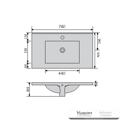 YS27299-75	Ceramic cabinet basin, vanity basin, lavatory sink;