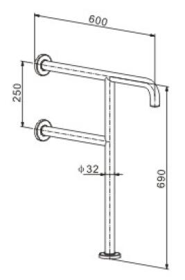 S39442	Bathroom grab bars, foldable grab bars, safety handrail, non-slip grab bars;