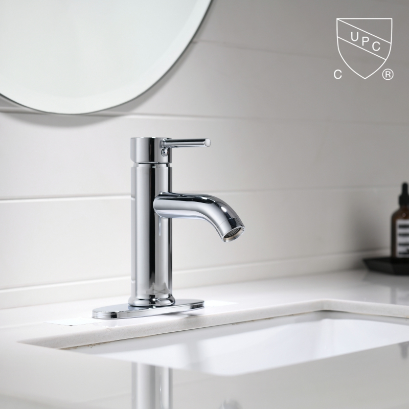 M0099	UPC, CUPC certified bathroom sink faucet, 1-handle Single Hole/4-in Centerset basin faucet;