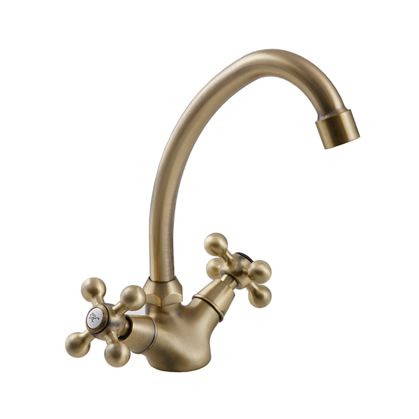 1108AB-50	brass faucet double handles hot/cold water deck-mounted kitchen mixer, sink mixer