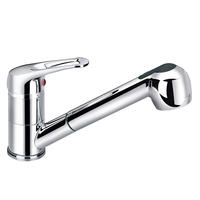 3131-5E	brass faucet single lever hot/cold water deck-mounted kitchen mixer, pull-out  sink mixer