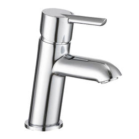 What are the advantages of choosing a deck-mounted brass faucet for my bathroom basin?