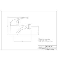 4121C-40	brass faucet single lever hot/cold water deck-mounted bidet mixer