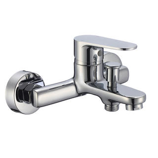 3173-10	brass faucet single lever hot/cold water wall-mounted bathtub mixer