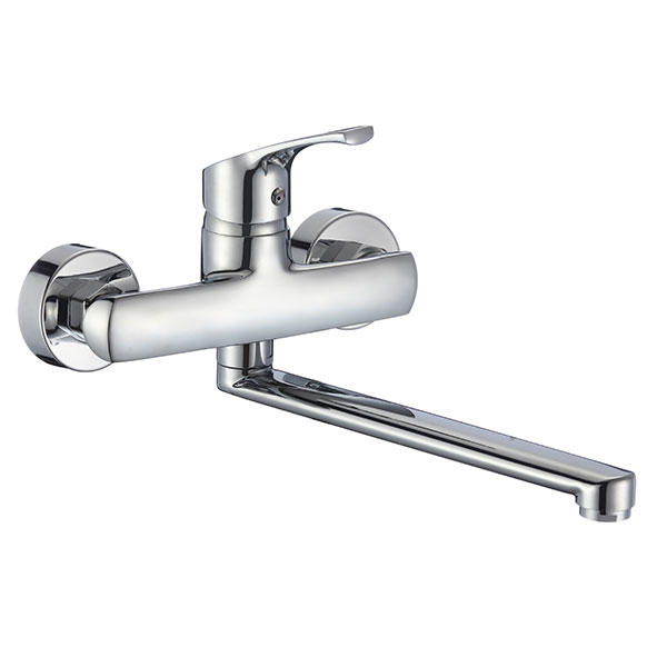3272-70	brass faucet single lever hot/cold water wall-mounted kitchen mixer, sink mixer