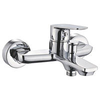 3296-10	brass faucet single lever hot/cold water wall-mounted bathtub mixer