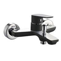 3296CB-10	brass faucet single lever hot/cold water wall-mounted bathtub mixer