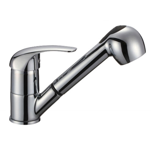 4121B-5E	brass faucet single lever hot/cold water deck-mounted kitchen mixer, pull-out  sink mixer