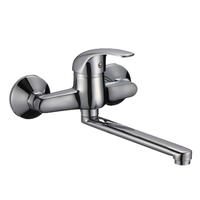 4121B-70	brass faucet single lever hot/cold water wall-mounted kitchen mixer, sink mixer