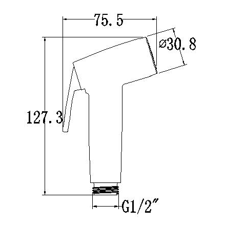 YS36032W	ABS shataff, handheld toilet bidet sprayer toilet handheld bidet sprayer