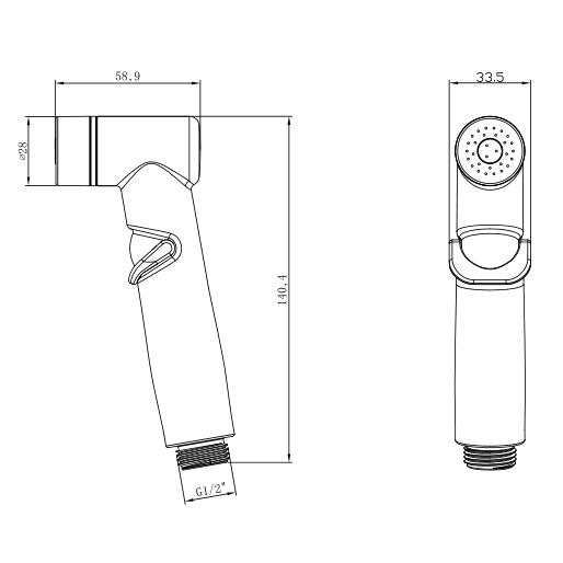 YS36050	ABS shataff, bidet sprayer, rinsing sprayer;