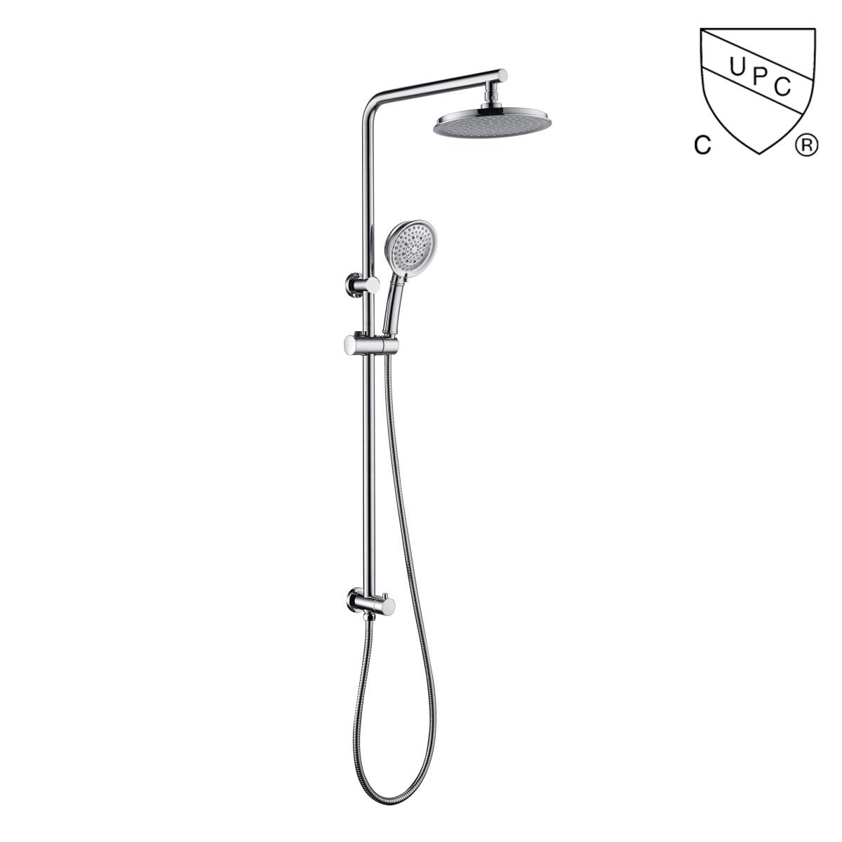 DA310020CP	UPC, CUPC  certified shower kits, rain shower set, sliding shower set;