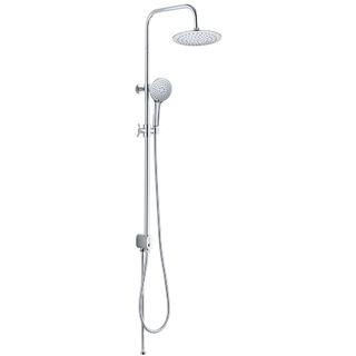 YS34110	Shower column, rain shower column with button switch diverter, height adjustable;