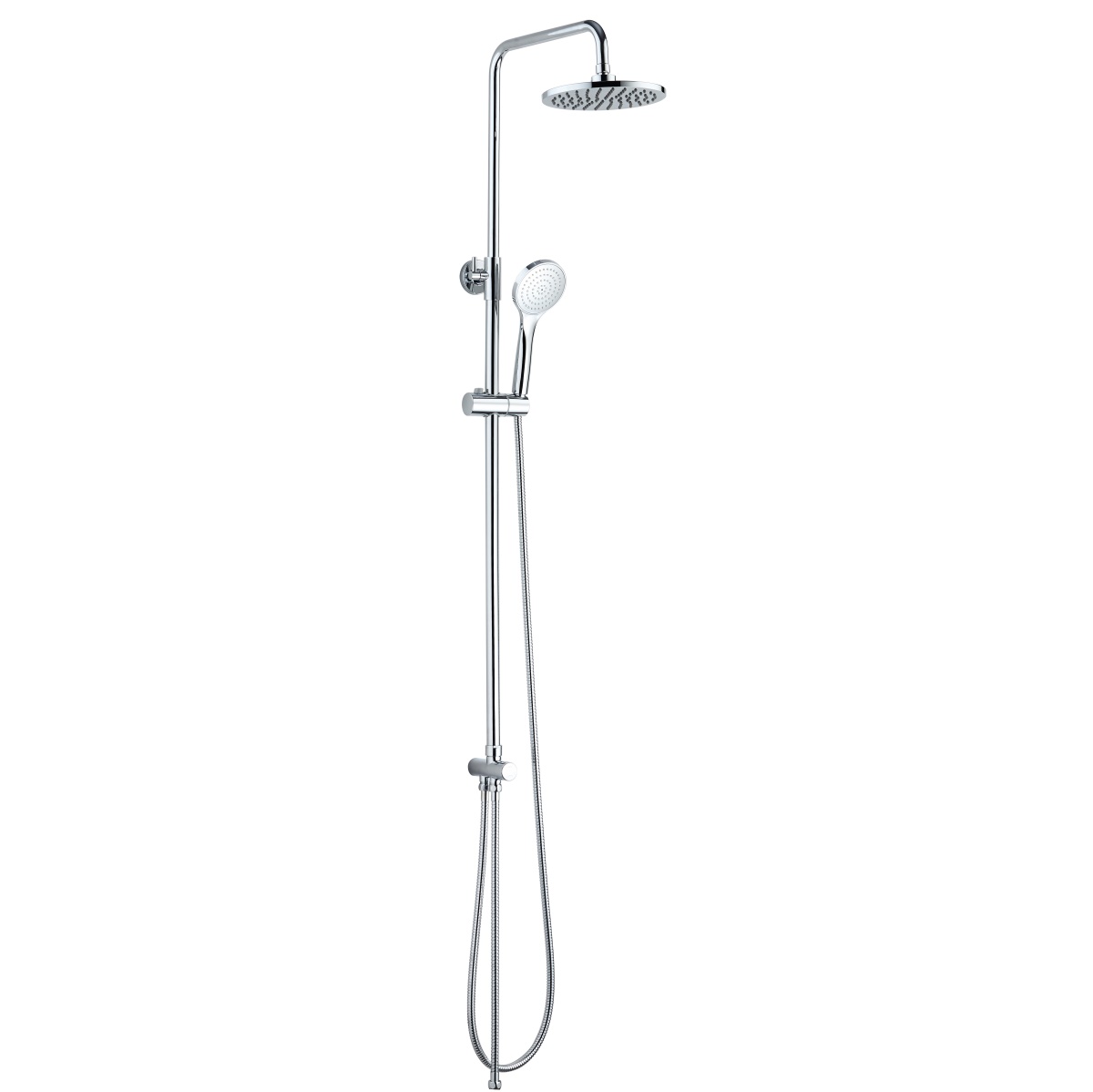 YS34142	Shower column, rain shower column with button switch diverter, height adjustable;