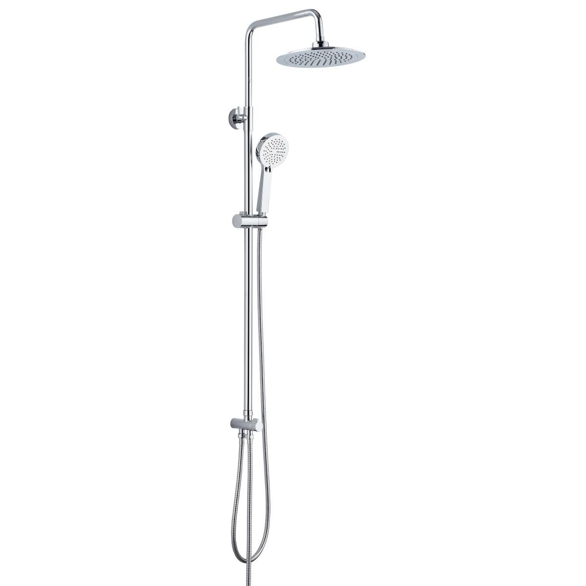 YS34145	Shower column, rain shower column with diverter, height adjustable;