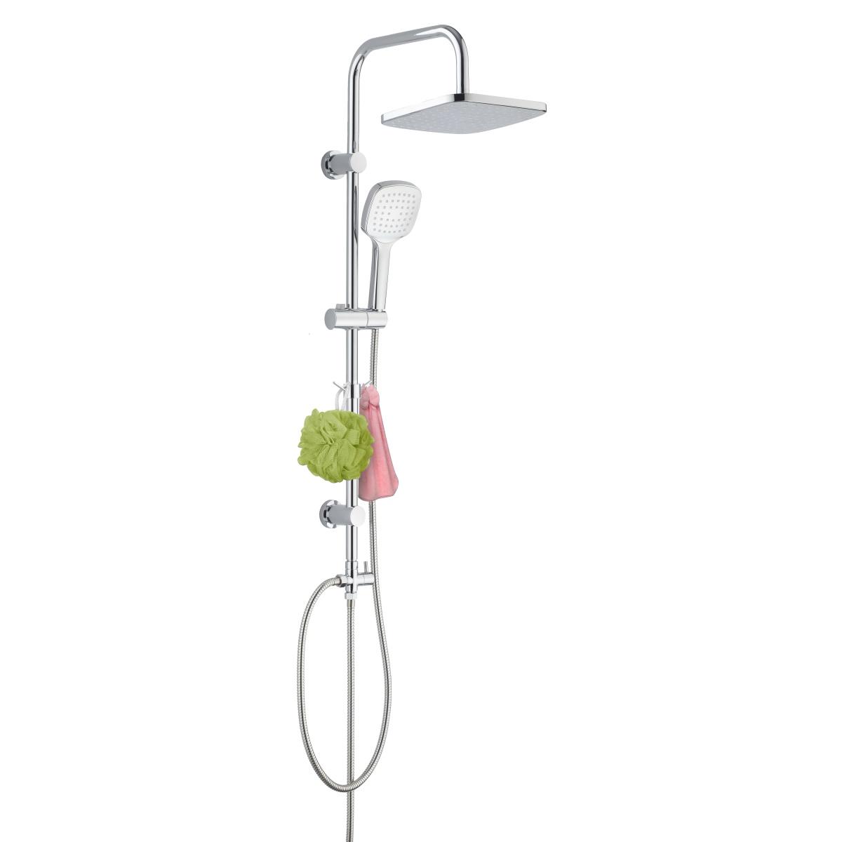 YS34159	Shower column, rain shower column with self-cleaning shower set, with hook;