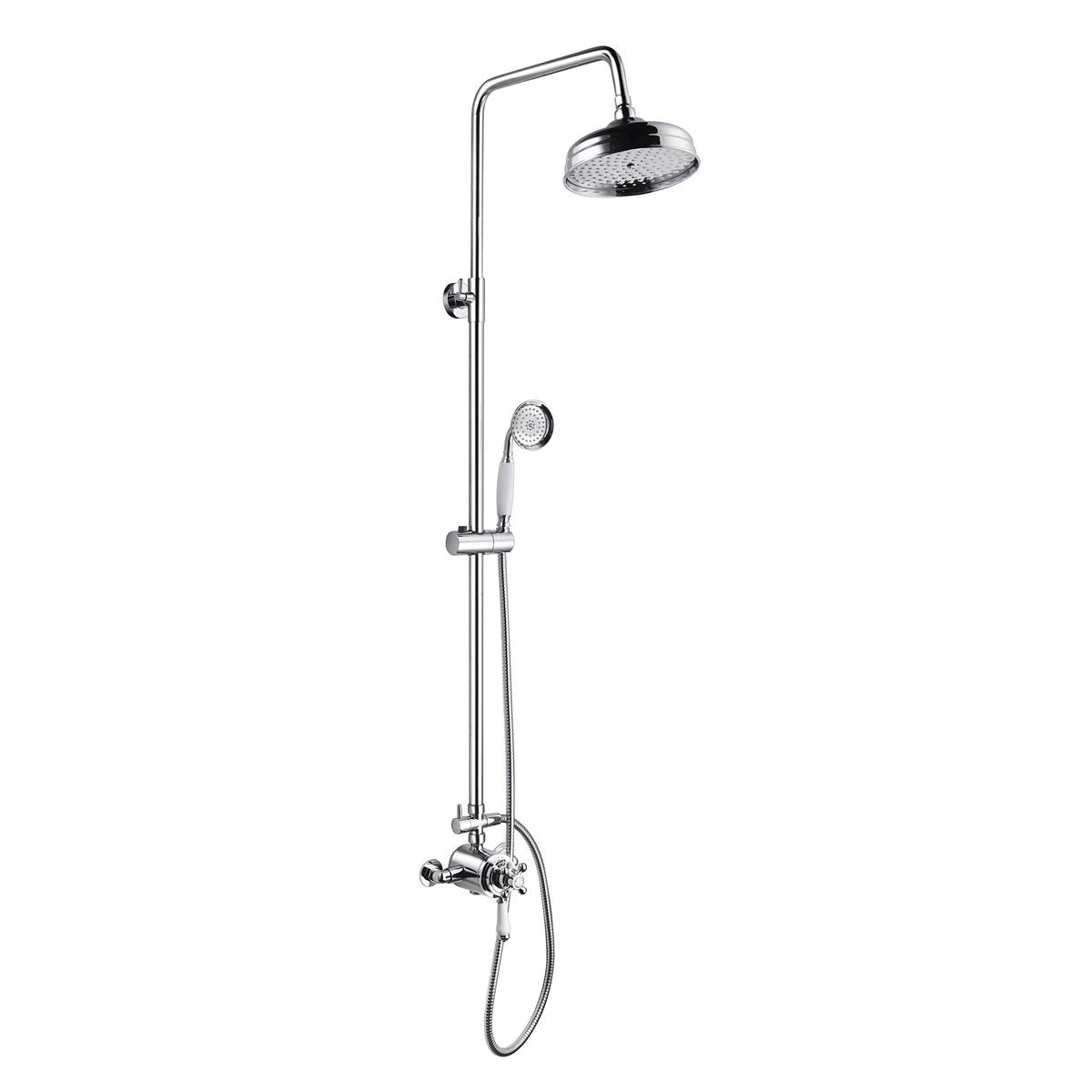 YS34172A	WRAS and TMV2 certified Shower column, rain shower column with retro thermostatic faucet for UK market