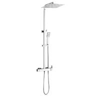 YS34185	Square shower column, rain shower column with shower faucet, height adjustable;