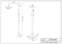 YS34188D	Matt black brass shower column, high end rain shower column, height adjustable;