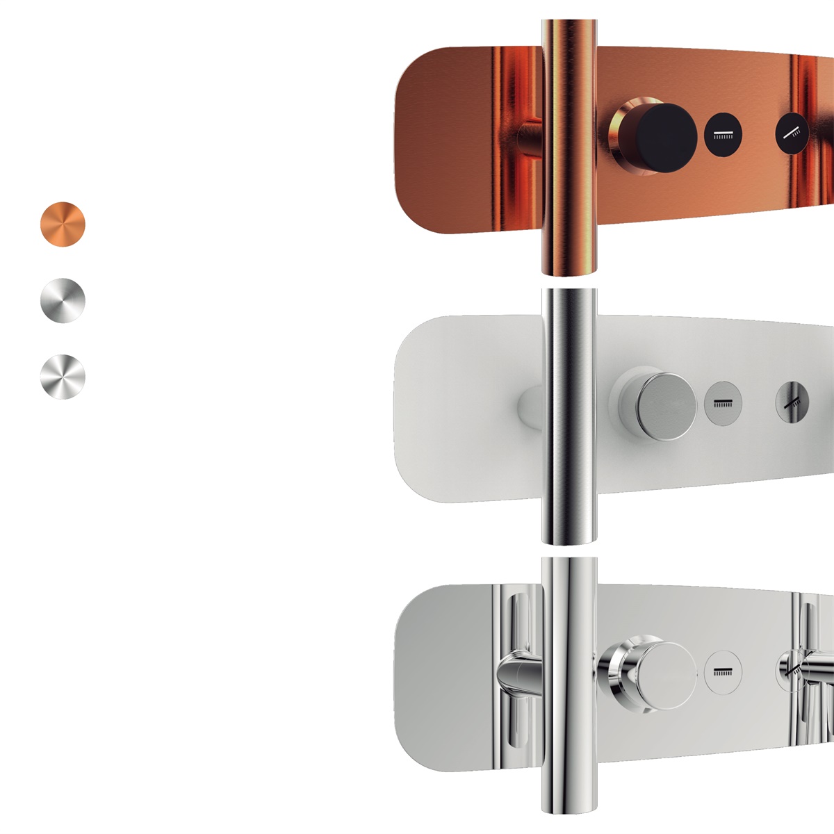 YS34209G	Luxury concealed/embeded shower column, rain shower column with thermostatic faucet, height adjustable;