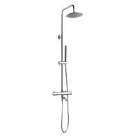 YS34222	Shower column with spout, thermostatic rain shower column, height adjustable;