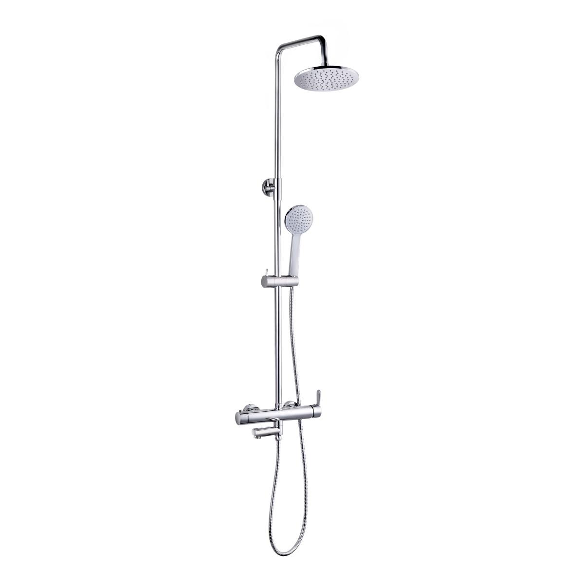 YS34223	Shower column with spout, rain shower column, height adjustable;