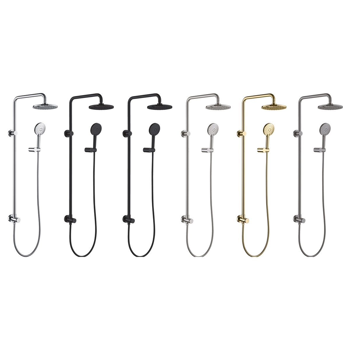 YS34248	Full brass shower column, rain shower column, height adjustable;