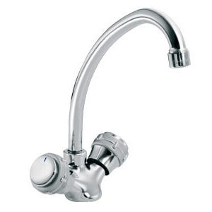 1103-50	brass faucet double handles hot/cold water deck-mounted kitchen mixer, sink mixer