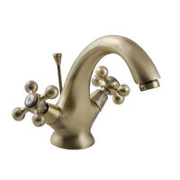 1108AB-30	brass faucet double handles hot/cold water deck-mounted basin mixer