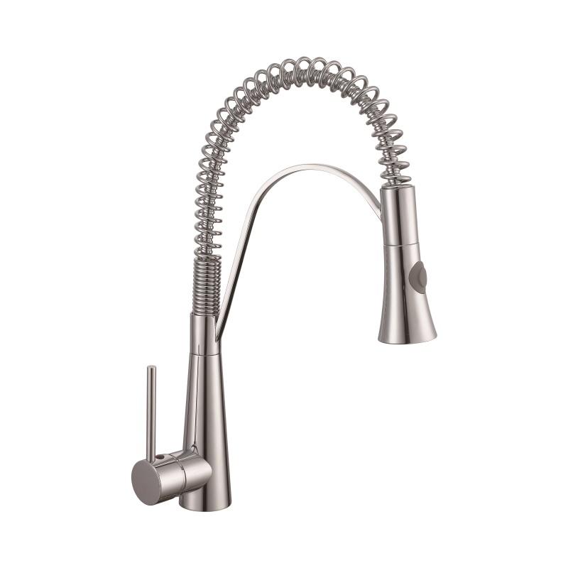 3001	brass faucet single handle hot/cold deck-mounted sink mixer, pull-down kitchen faucet;