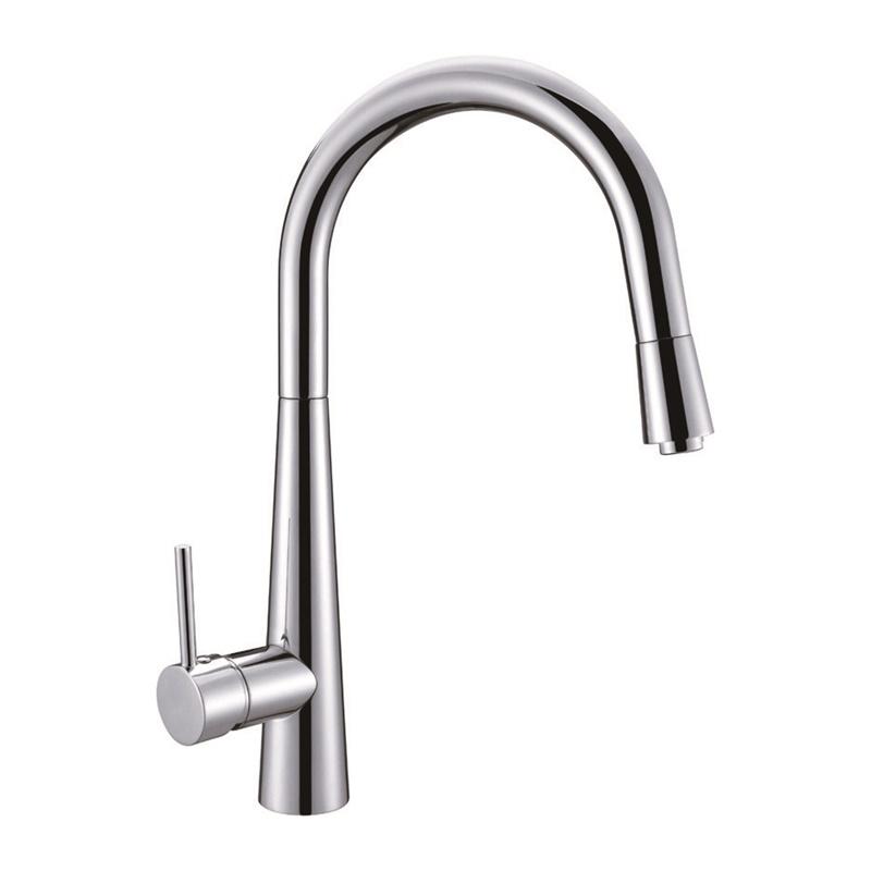 3001B	brass faucet single handle hot/cold deck-mounted sink mixer, pull-out kitchen faucet;