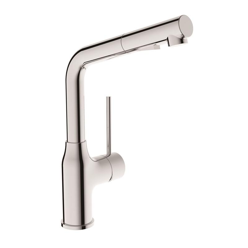 3006	brass faucet single handle hot/cold deck-mounted sink mixer, pull-out kitchen faucet;