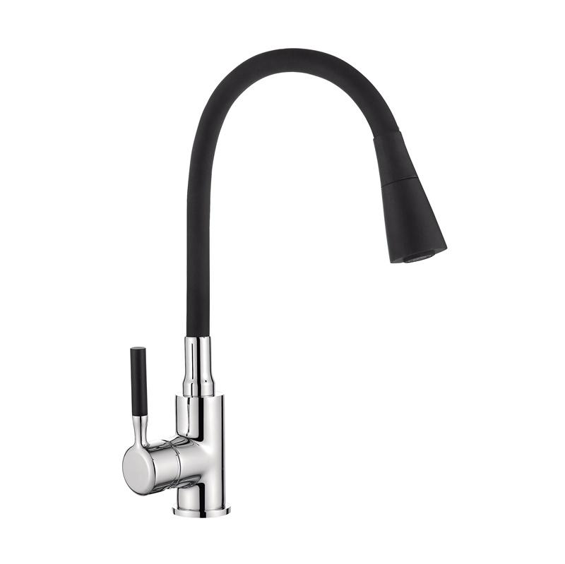 3030	brass faucet single handle hot/cold deck-mounted sink mixer, pull-down kitchen faucet;