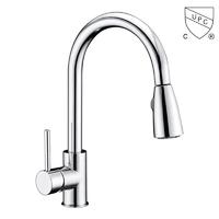 C0058-1	UPC, CUPC certified brass faucet 1-handle deck mount pull-out handle/lever kitchen faucet;