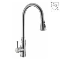 C0059	UPC, CUPC certified brass faucet 1-handle deck mount pull-out handle/lever kitchen faucet;