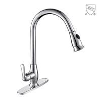 C0081	UPC, CUPC certified brass faucet 1-handle deck mount pull-out handle/lever kitchen faucet;