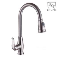 C0087	UPC, CUPC certified brass faucet 1-handle deck mount pull-out handle/lever kitchen faucet;