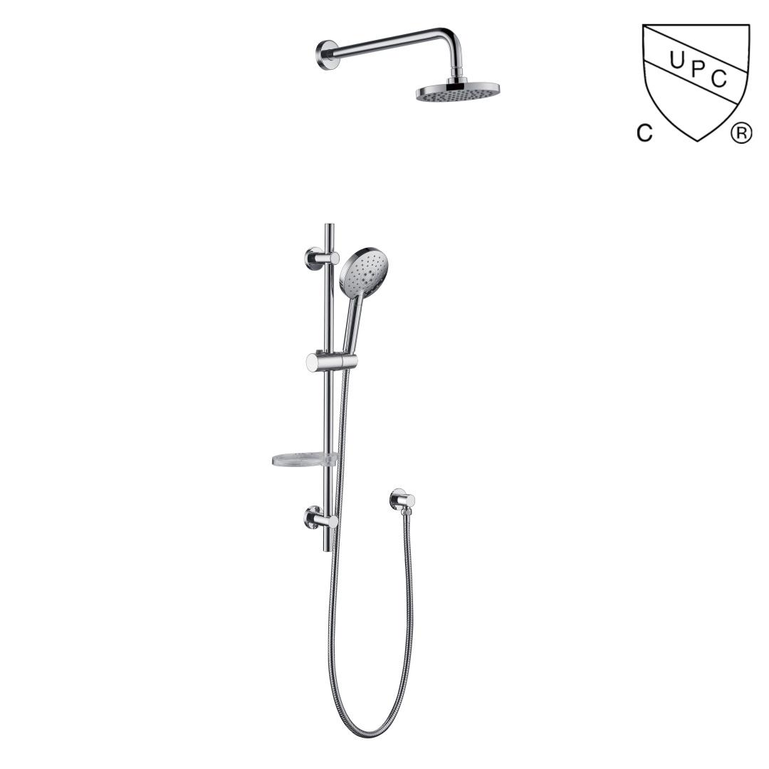 DA310016CP	UPC, CUPC certified shower kits, sliding shower set, rain shower set;