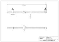 SR115A	SUS201 Square sliding bar, shower rail, shower wall rail;