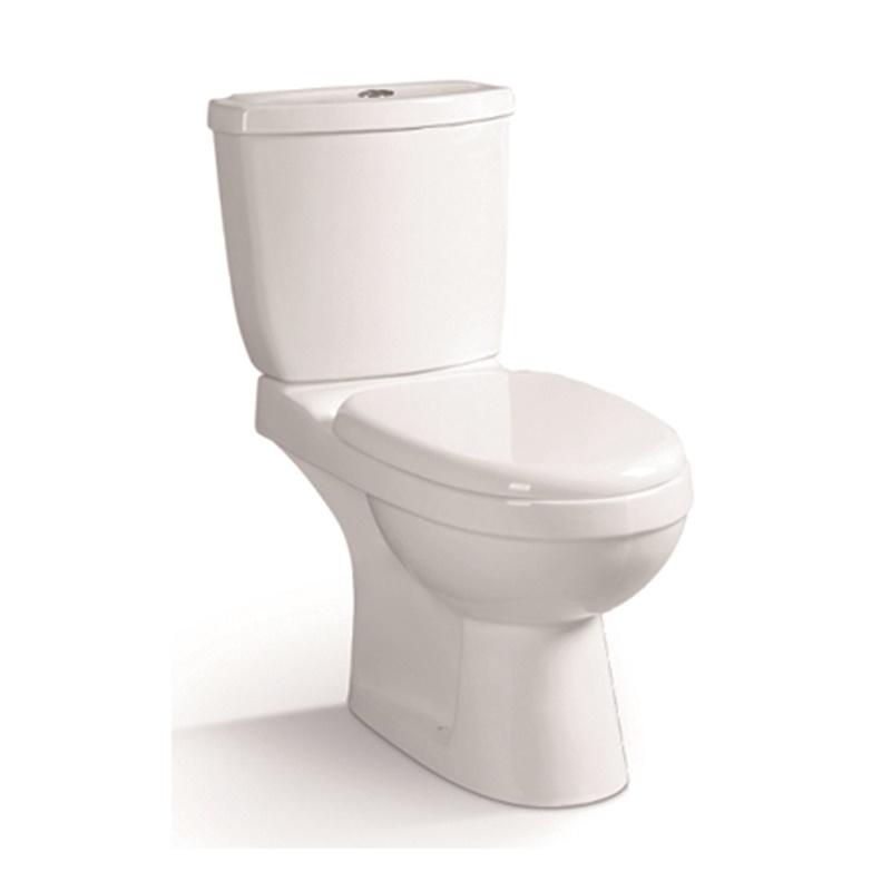YS22210P	2-piece ceramic toilet, close coupled P-trap washdown toilet;