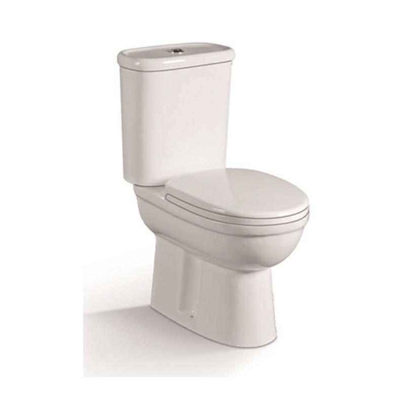 YS22215S	Retro design 2-piece ceramic toilet, close coupled P-trap washdown toilet;