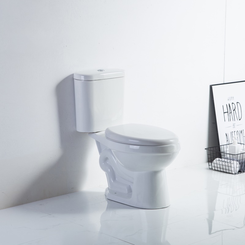 YS22236	2-piece ceramic toilet, close coupled S-trap siphonic toilet;