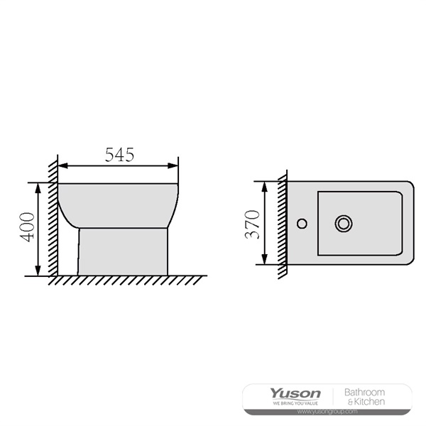 YS22240W	Ceramic floor stand bidet;