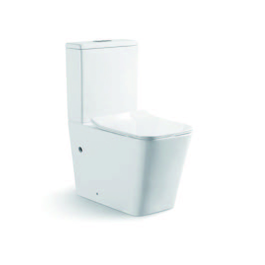 YS22251P	2-piece Rimless ceramic toilet, P-trap washdown toilet;