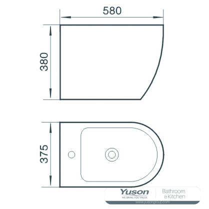 YS22261W	Ceramic floor stand bidet;