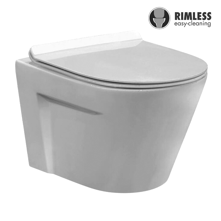 YS22267HR	Wall-hung ceramic toilet, Rimless Wall-mounted toilet, washdown;