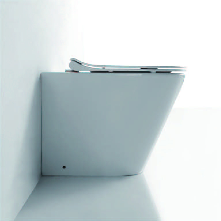 YS22268F	Single standing ceramic toilet, Rimless, P-trap washdown toilet;